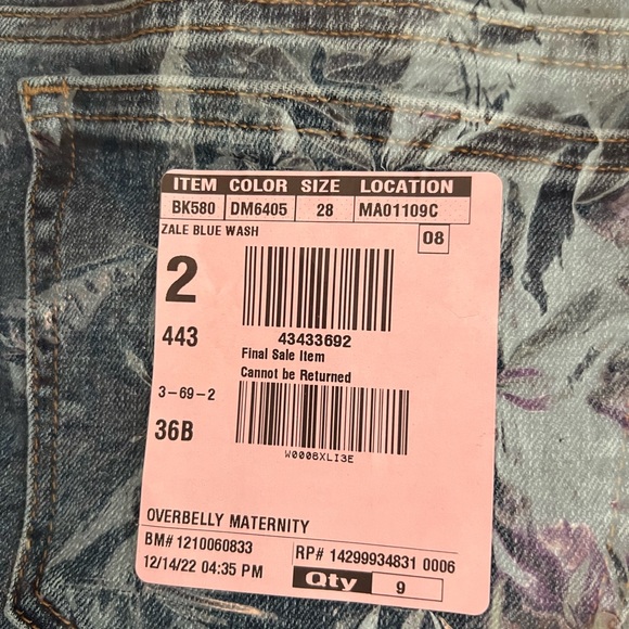 J. Crew Maternity Jeans Overbelly Prego pants - Picture 8 of 9